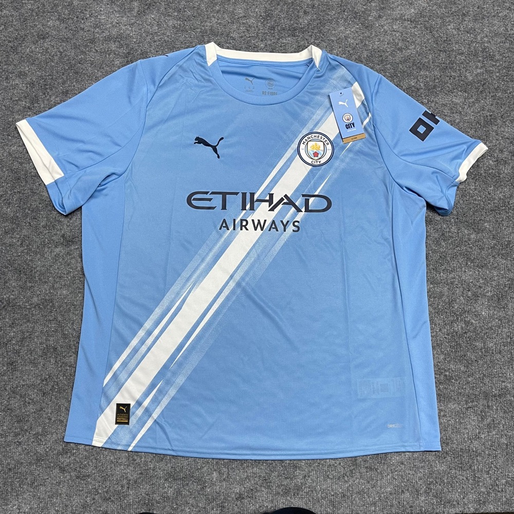 Manchester City Jersey Mens XXL 2XL Blue White Home Kit Puma Football Soccer NEW